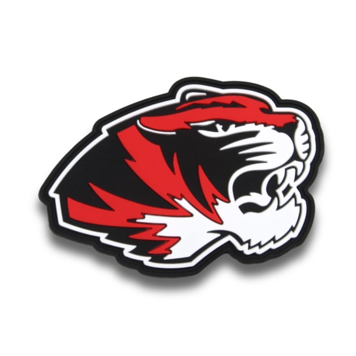 orange and black tiger patch