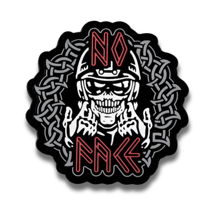 Motorcycle custom made patch with black and red background