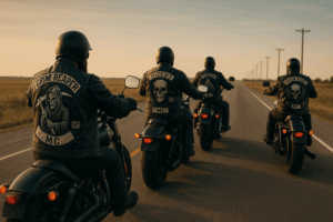 group of motorcycle riders on the road